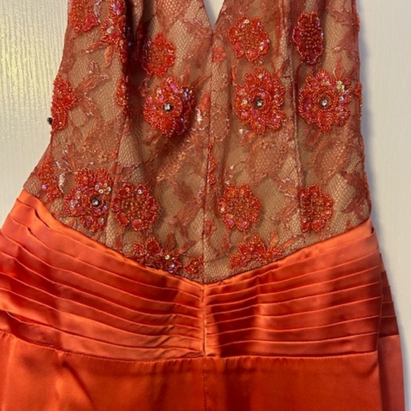 Jovani orange formal gown - Size 10 - Picture 4 of 7